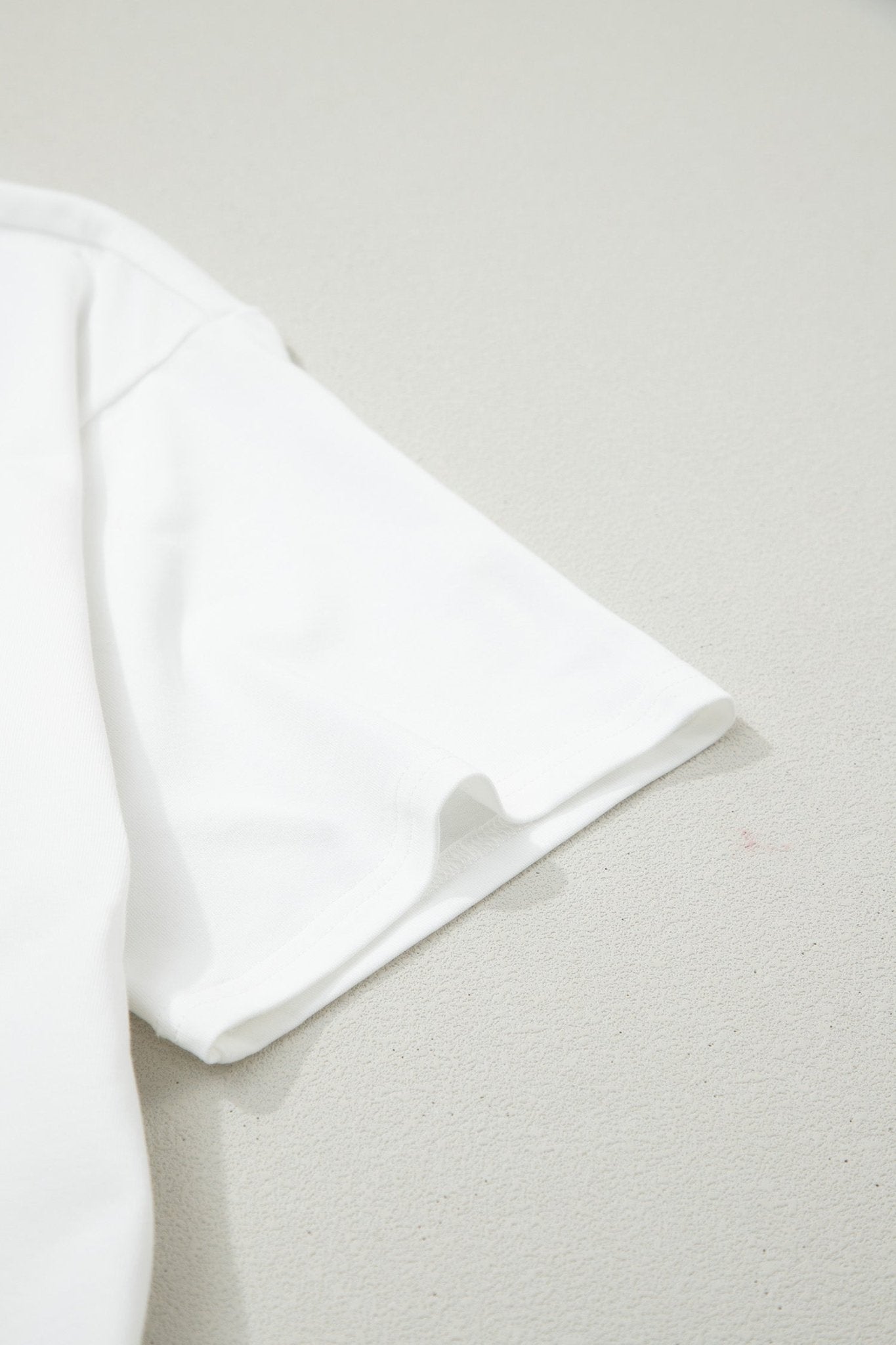 White Fancy Embroidered Patch Flag Casual T Shirt - Loving It Shop