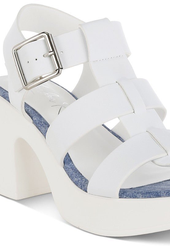 Avalon Chunky Pin Buckle Platform Heels - Loving It Shop