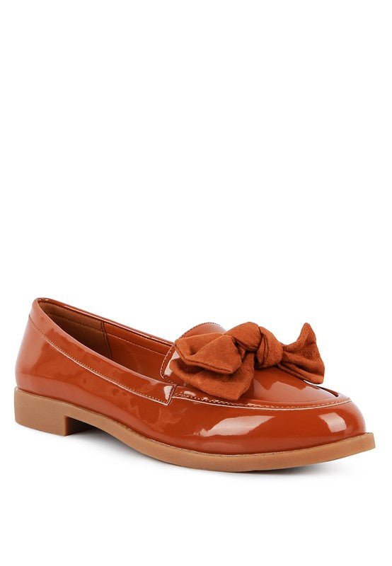 BOWBERRY BOW - TIE PATENT LOAFERS - Loving It Shop