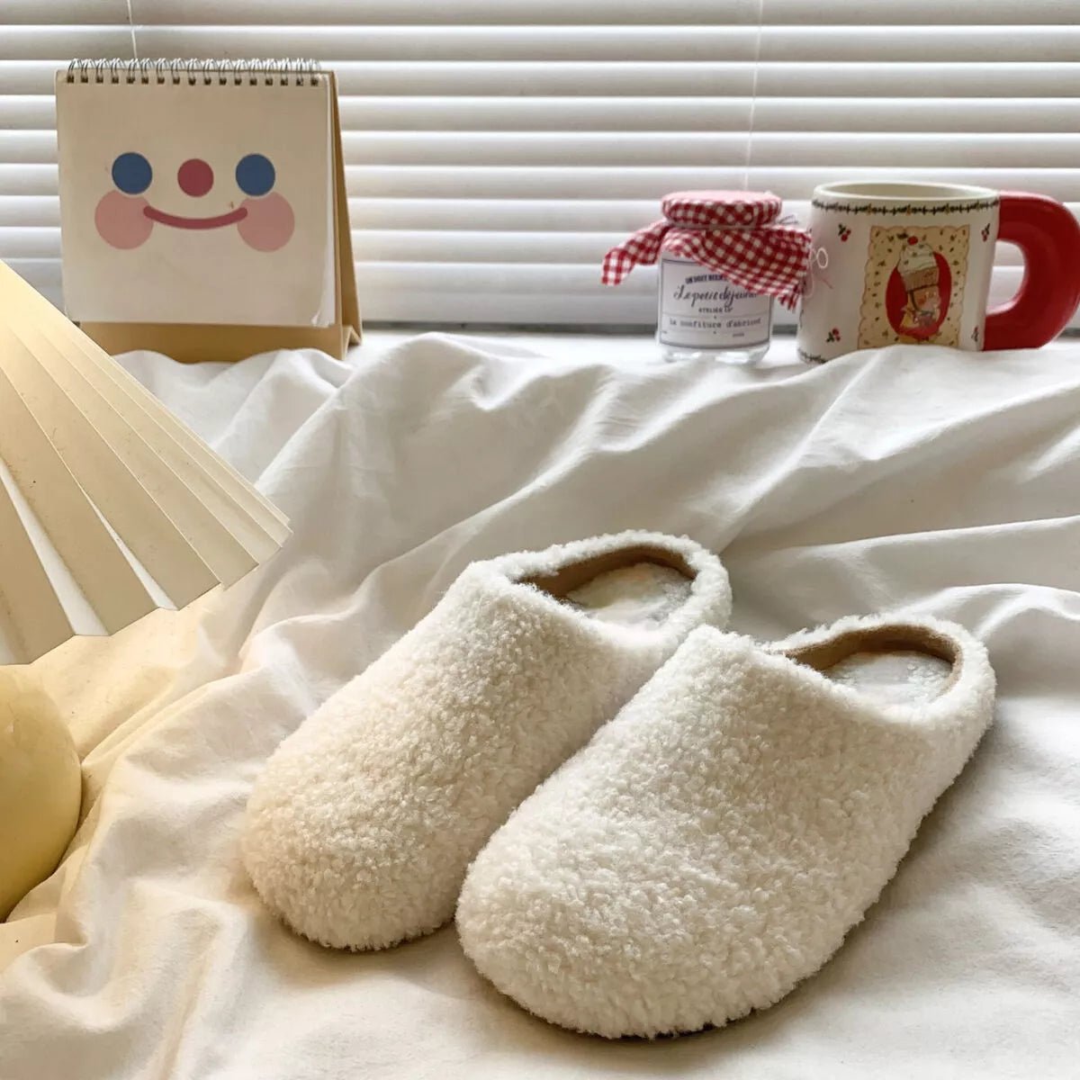 Round Toe Fuzzy Indoor Slippers - Loving It Shop