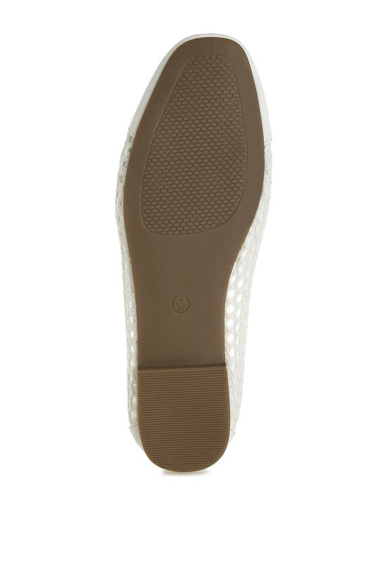 Omela Woven Bow Detail Ballerinas