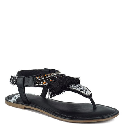 Risha Genuine Leather Tassel Sandals