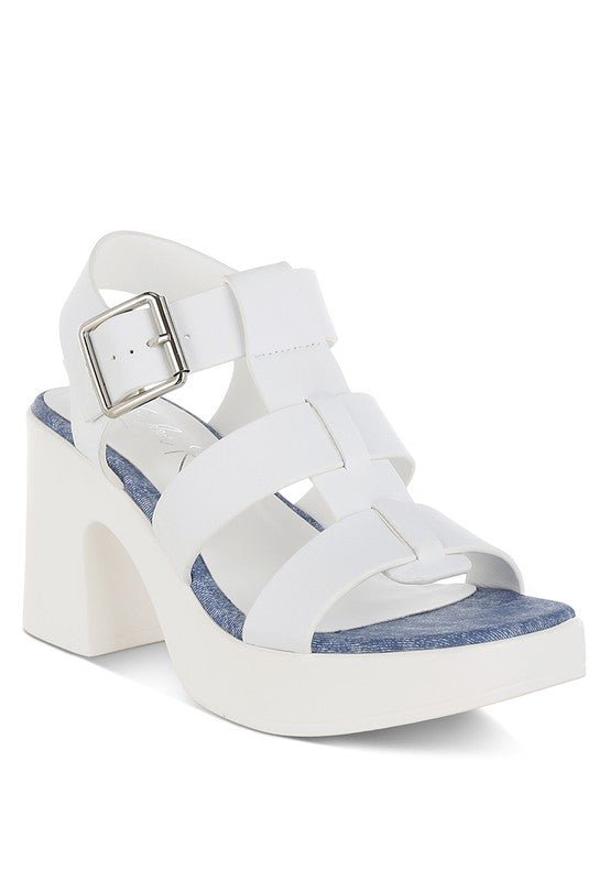 Avalon Chunky Pin Buckle Platform Heels - Loving It Shop