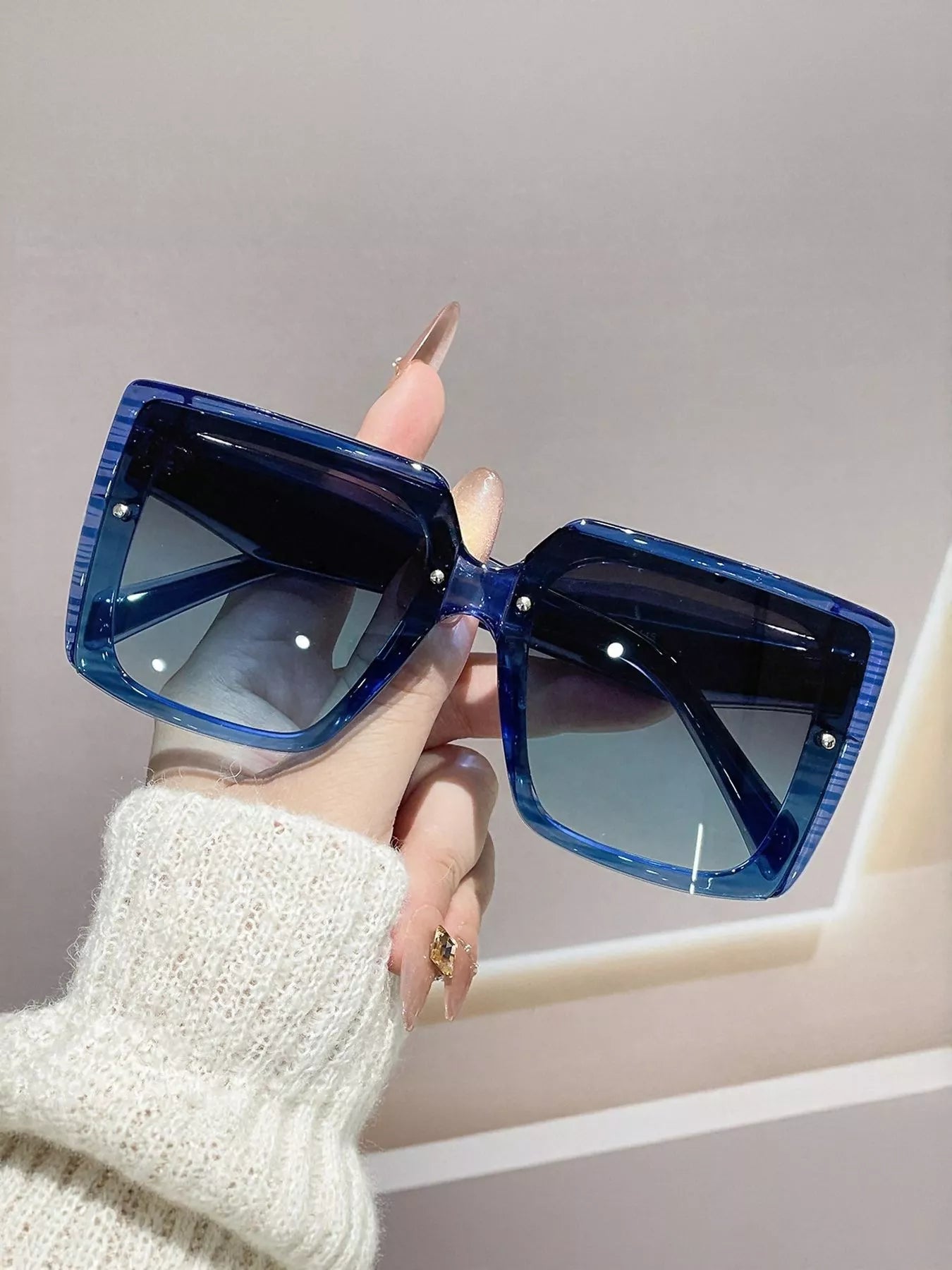 Oversized Gradient Square Sunglasses - Loving It Shop