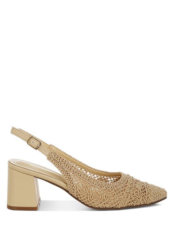 Tolina Woven Design Slingback Sandals - Loving It Shop