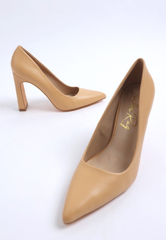 Shacarri Faux Leather Pumps