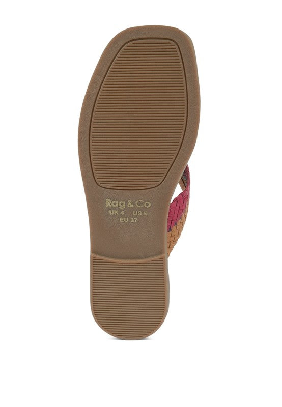 Eirata Braided Real Leather Slip-On Flats