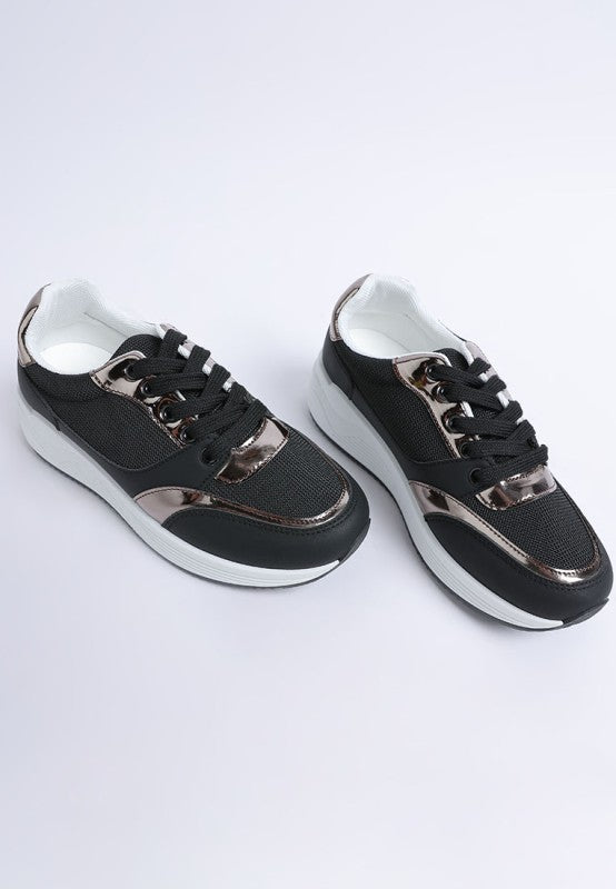 Subasa Chunky Mesh Lace Up Sneakers