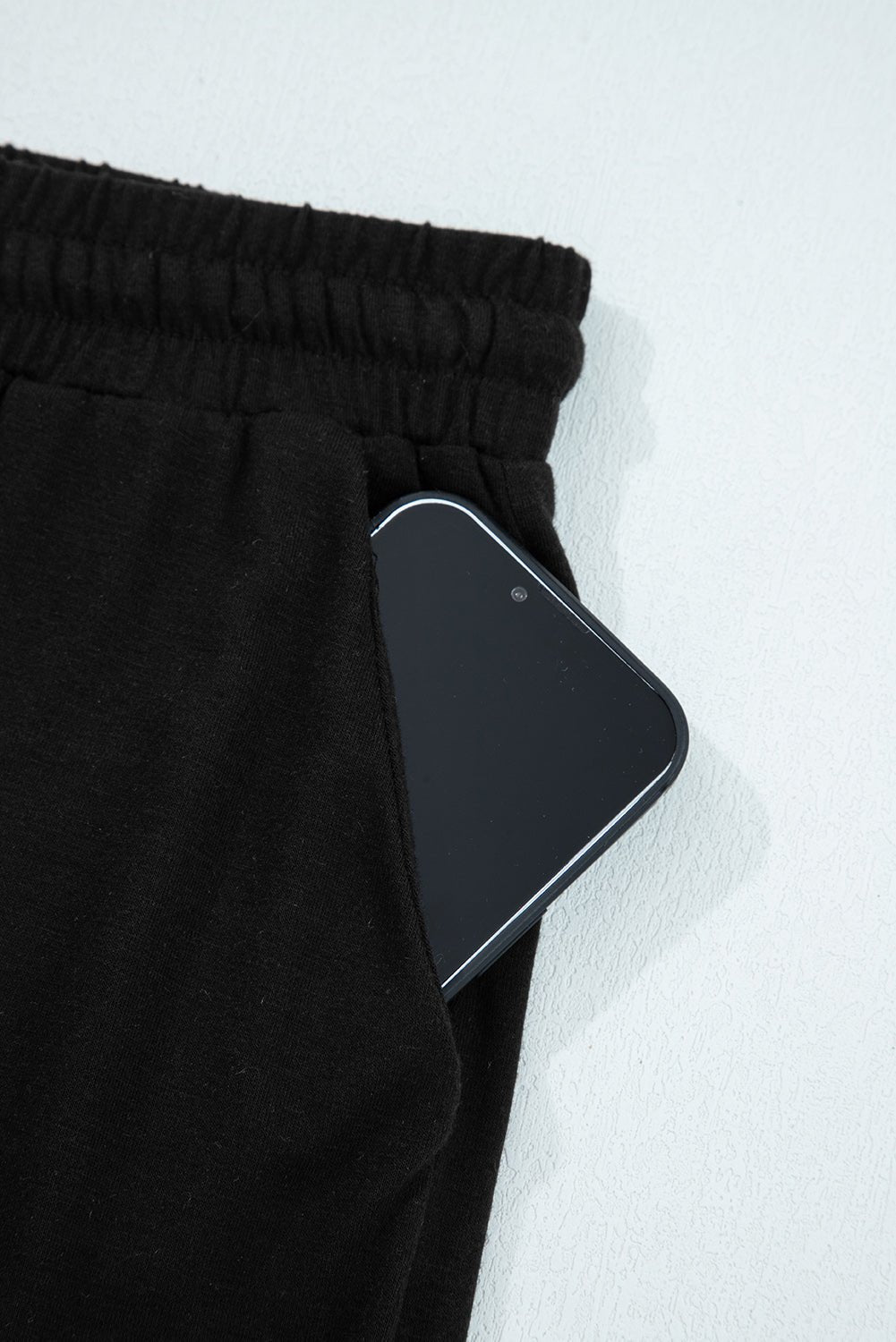 Black Ruffled Wide Leg Pull On High Waist Pants with Pockets - Loving It Shop