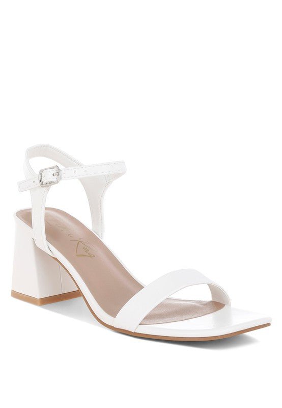 Kazara Faux Leather Block Heels - Loving It Shop