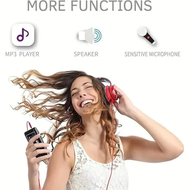 8GB Digital Voice Recorder &amp; MP3 Player – Portable Audio for Meetings &amp; Lectures