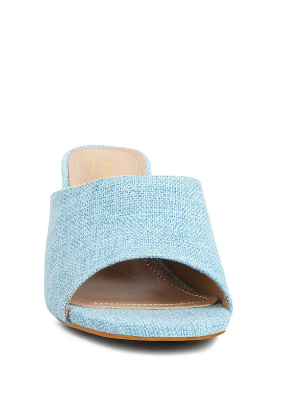 Addie Block Heel Slip On Sandals