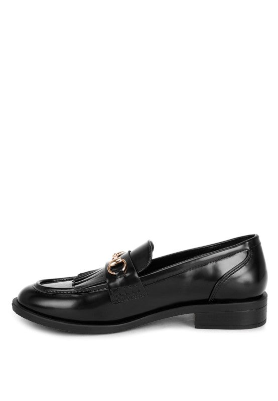 Marbin Fringed Penny Strap Loafers