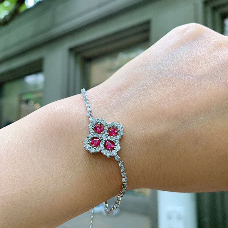 Ruby Square Bracelet for Women - Perfect Mother&
