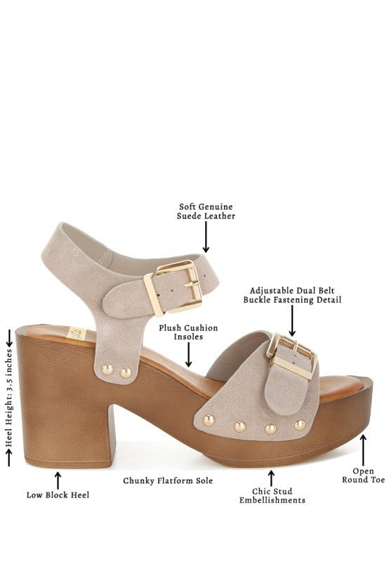 Lhasa Real Suede Leather Clog Sandals - Loving It Shop