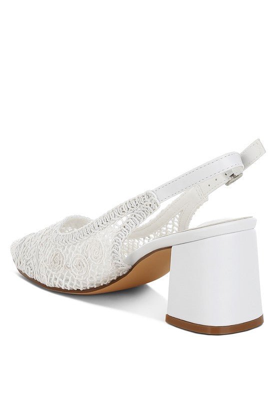 Tolina Woven Design Slingback Sandals - Loving It Shop