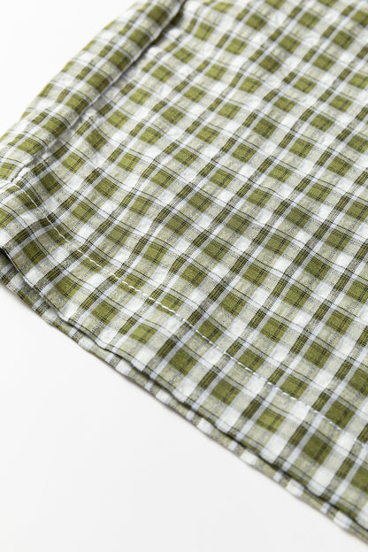 Brown Preppy Gingham Boxer Pants
