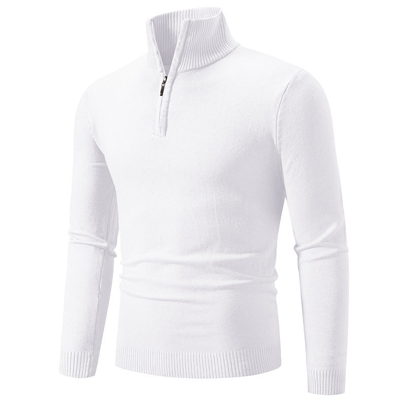 Zip-up Turtleneck Pullover Men&