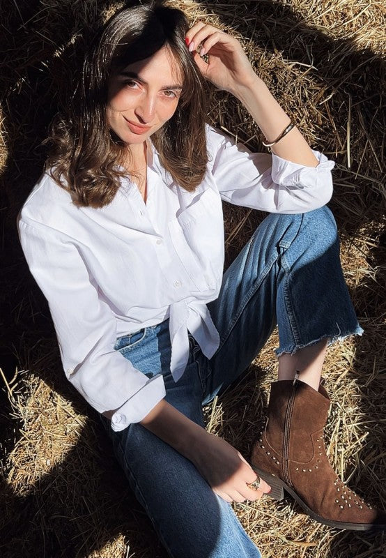 Hira Studs Embellished Cowboy Boots
