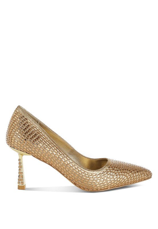 Benjamins Rhinestones Embellished Pumps - Loving It Shop