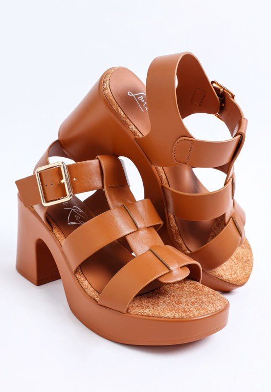 Avalon Chunky Pin Buckle Platform Heels - Loving It Shop