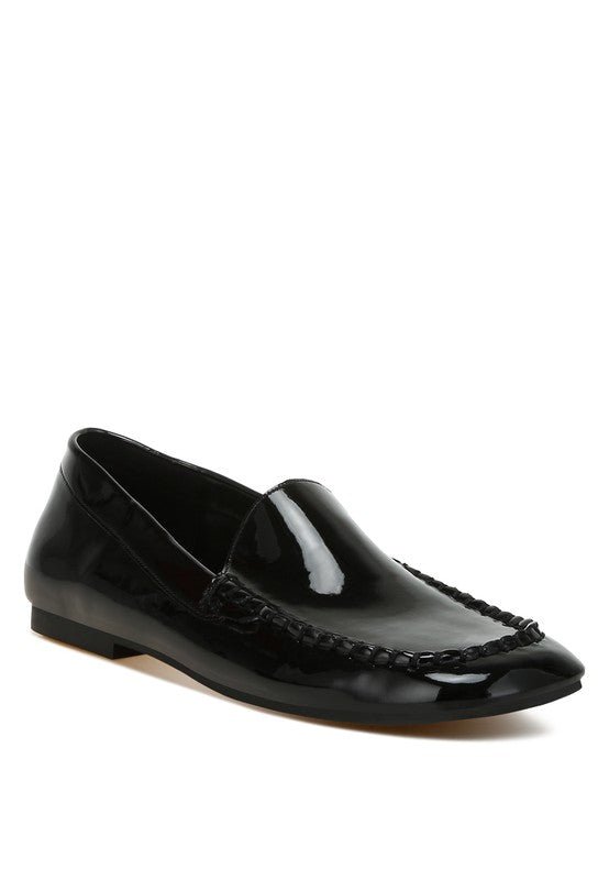 Dama Patent Pleather Loafers - Loving It Shop