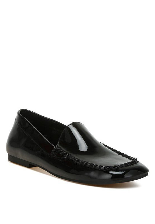 Dama Patent Pleather Loafers - Loving It Shop