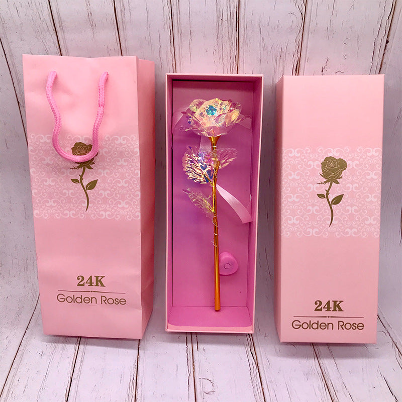 24K Glow Rose Gift Set for Mother&