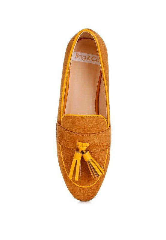 Folklore Micro Suede Tassel Loafers - Loving It Shop