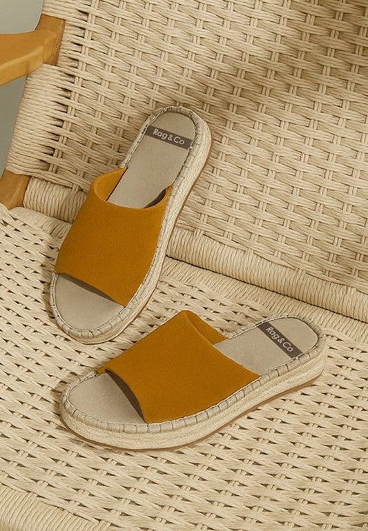 Huntra Real Soft Leather Espadrille Flatforms