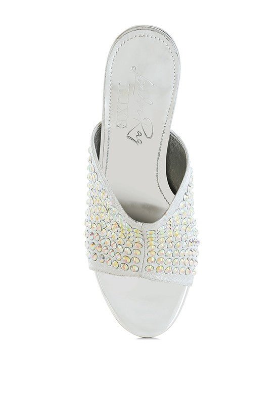 Farasha AB Rhinestone Slip - On Stiletto Heels - Loving It Shop