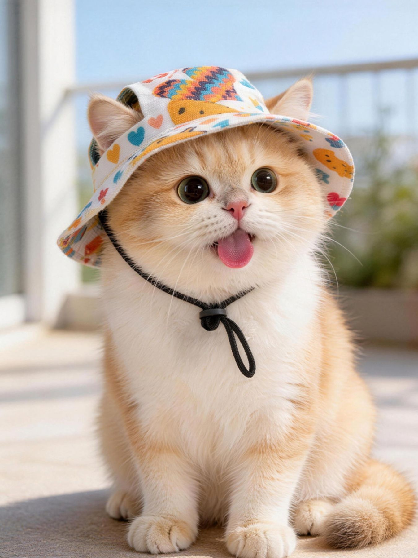 Adjustable Chin Strap Pet Bucket Hat - Loving It Shop