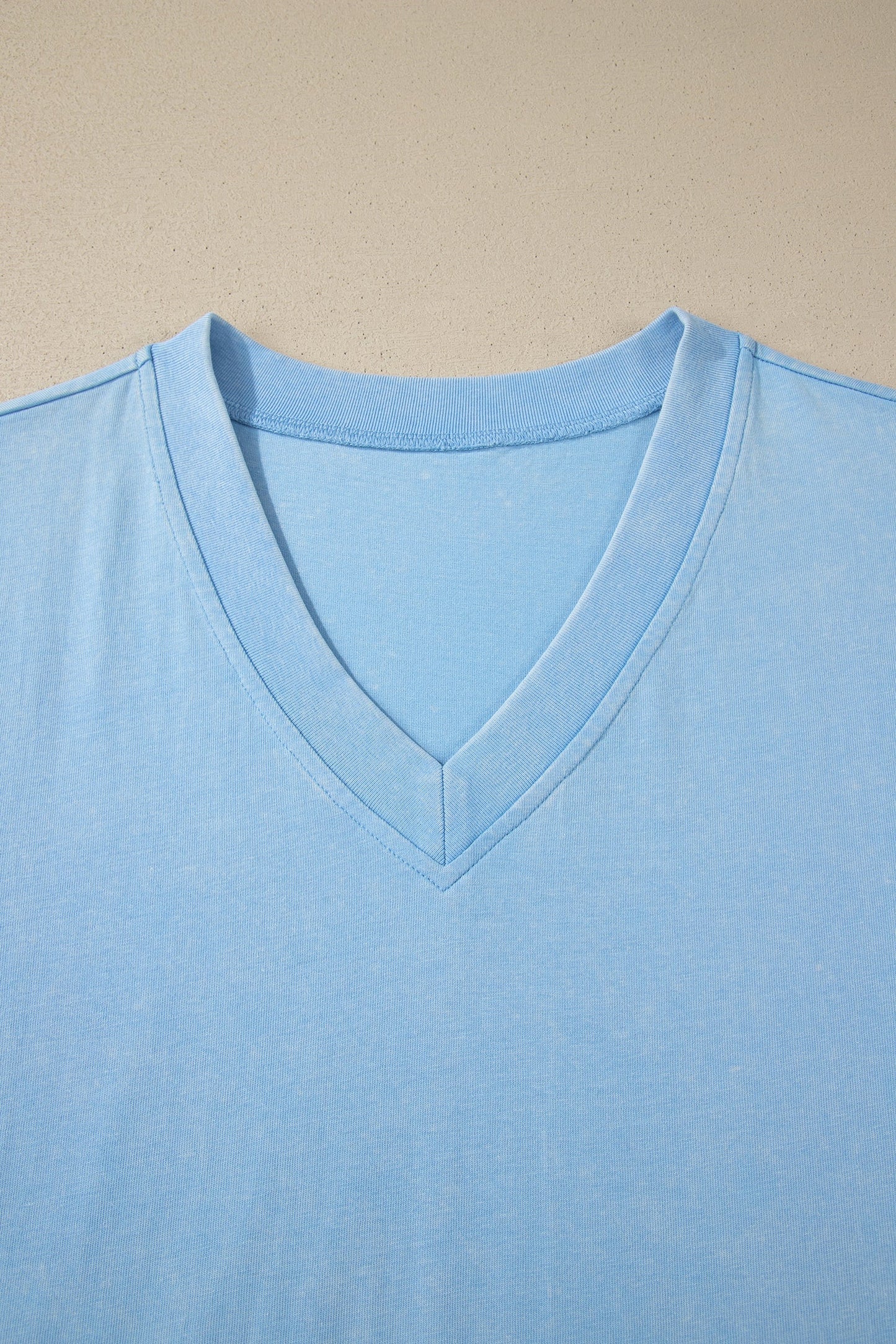 Beau Blue Mineral Wash V Neck Tee Matching Skort Set