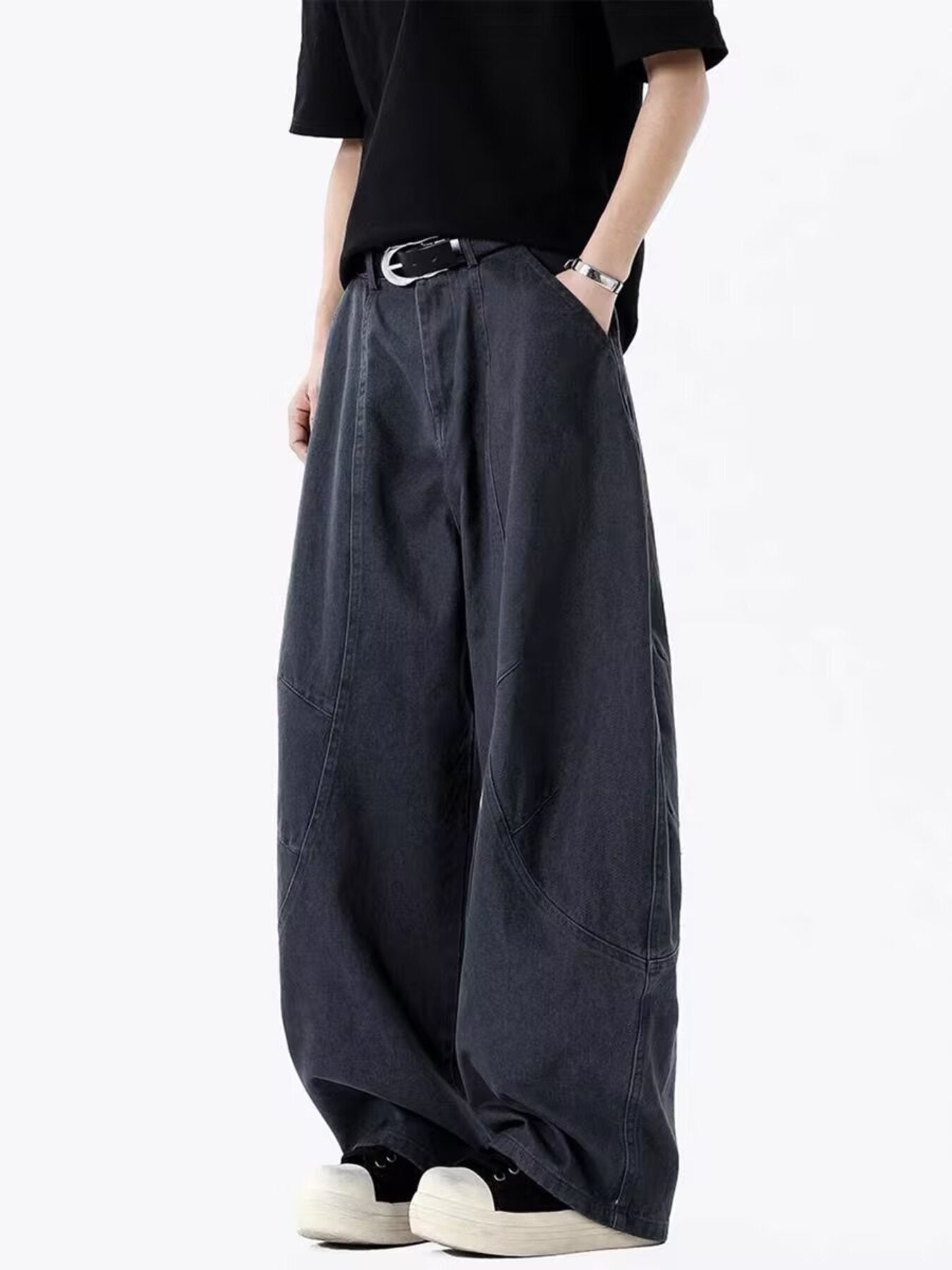 Men's Full Size Vintage Wide Leg Pants Plus Size