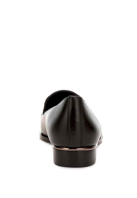 Gabassi Studded Genuine Leather Loafers - Loving It Shop