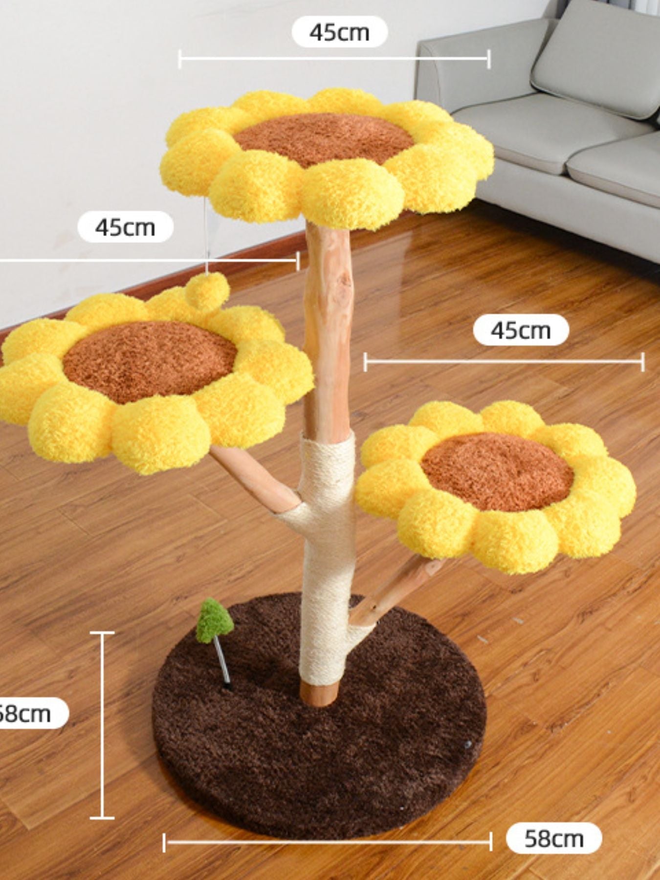 Sunflower Multi - Level Cat Tree & Condo - Loving It Shop