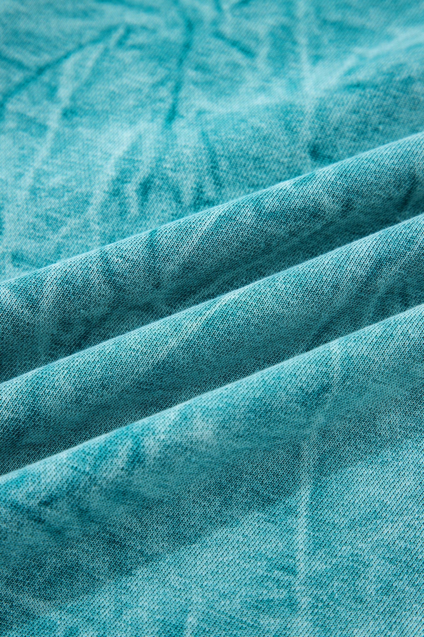 Sea Green saved by grace Letter Embroidery Mineral Wash Loose Sweatshirt