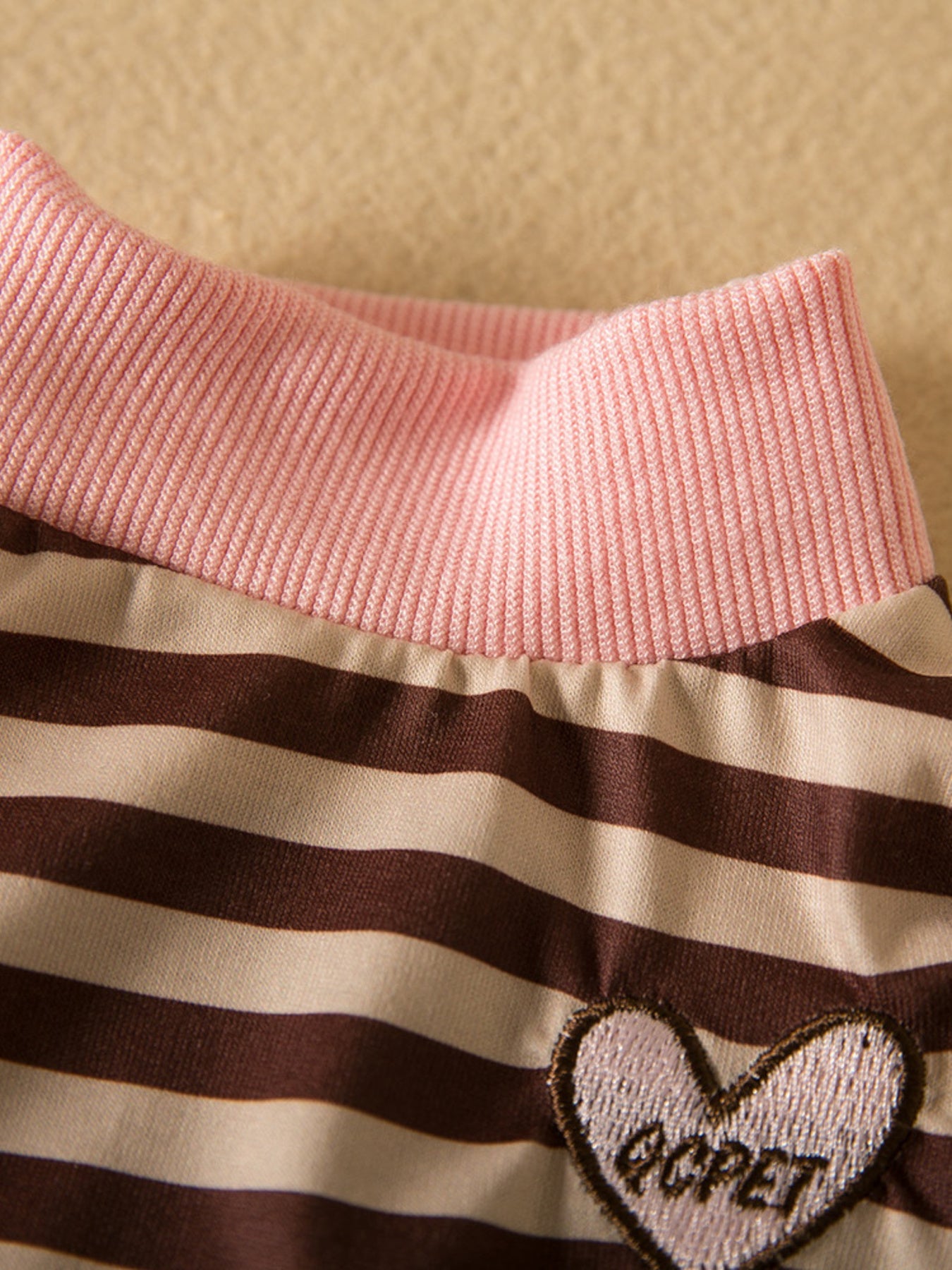 Striped Heart Patch Pet Top - Loving It Shop
