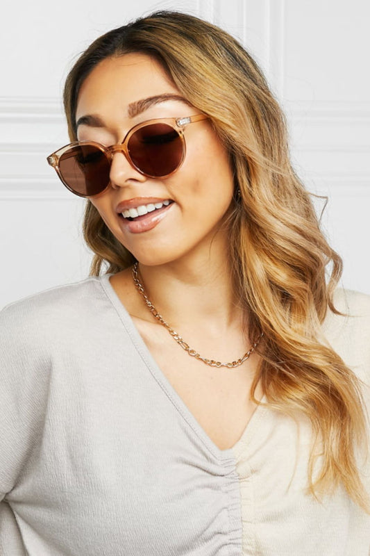 Round Full Rim Polycarbonate Frame Sunglasses - Loving It Shop