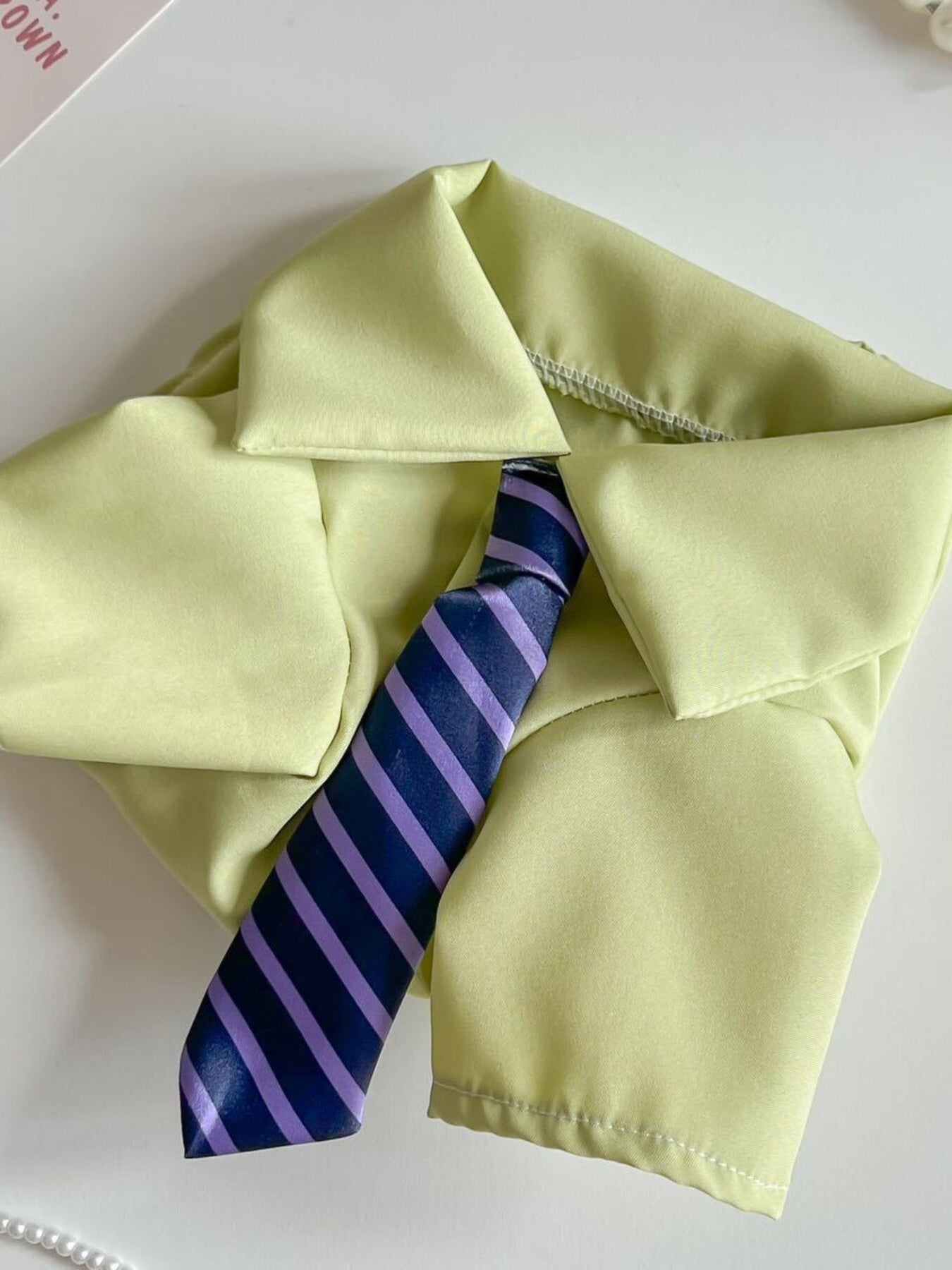 Pet Shirt with Striped Tie - Loving It Shop