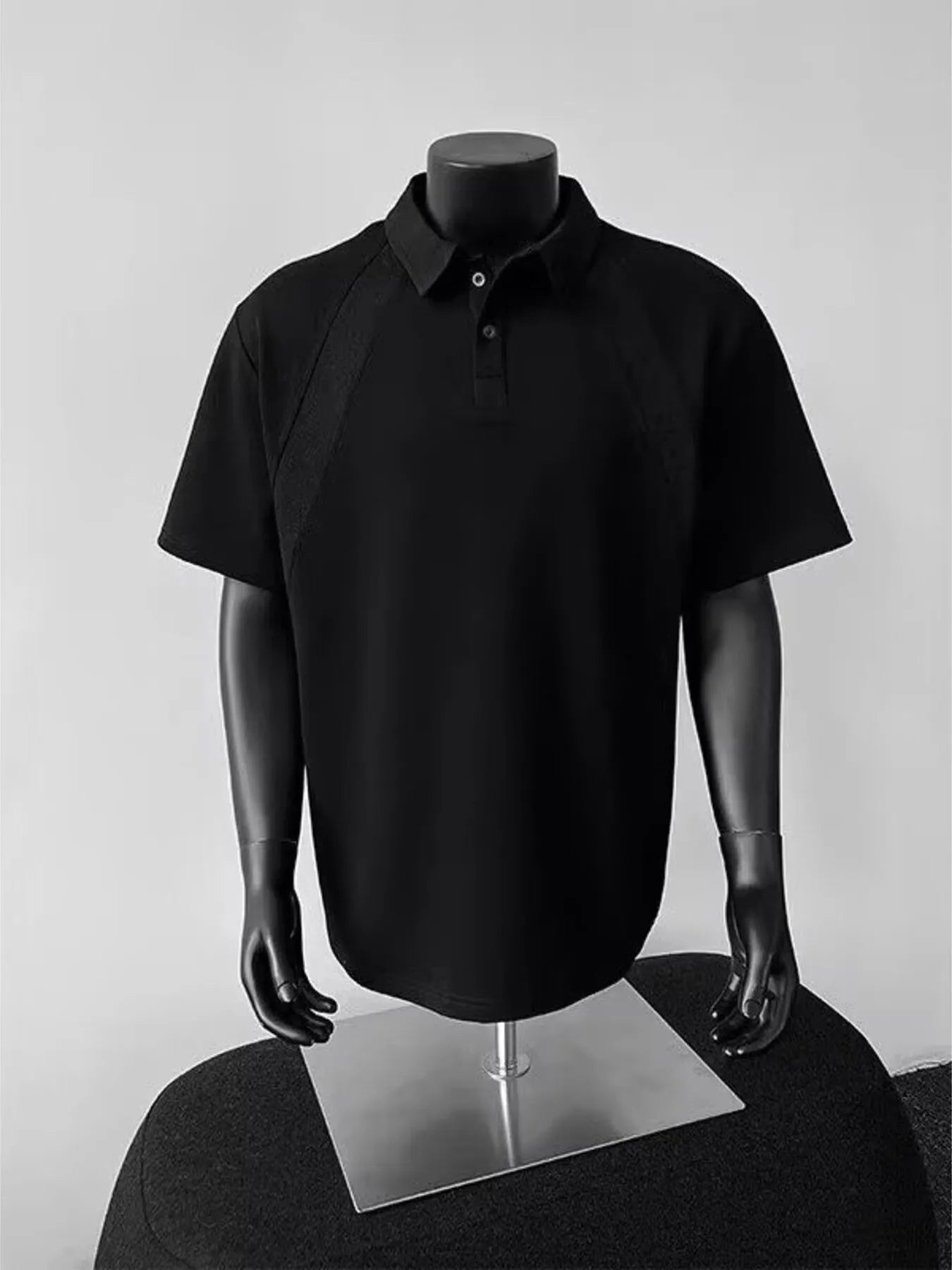 Men's Plus Size Button Detail Short Sleeve Polo