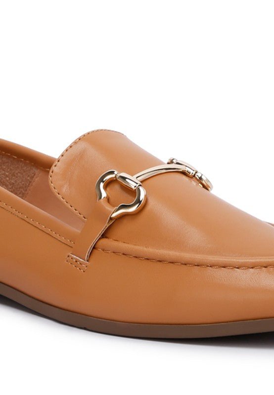Talula Horsebit Embellished Faux Leather Loafers - Loving It Shop