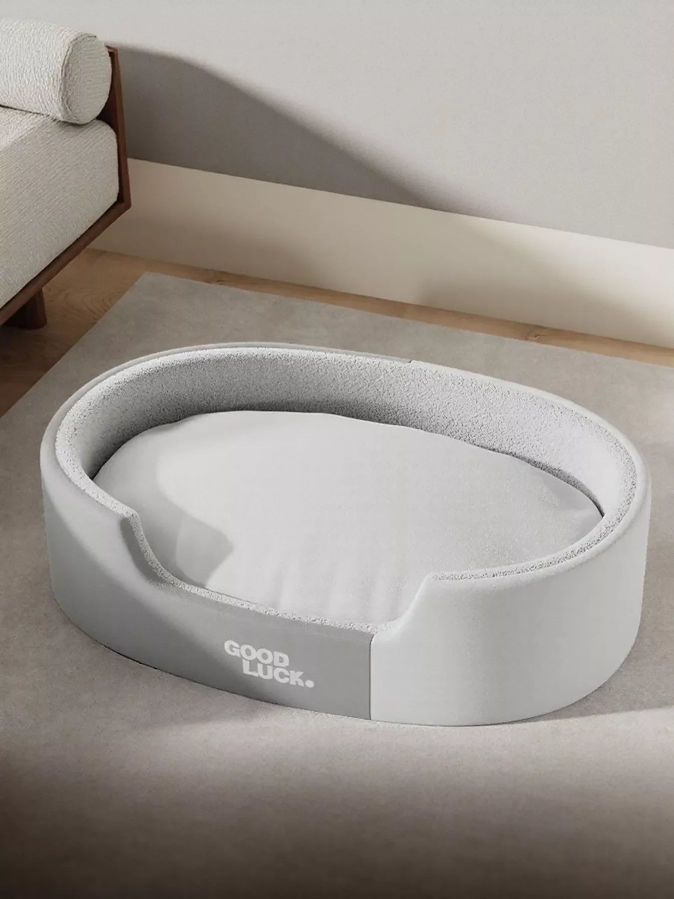 Thickened Oval Two - Tone Plush Pet Nest - Loving It Shop