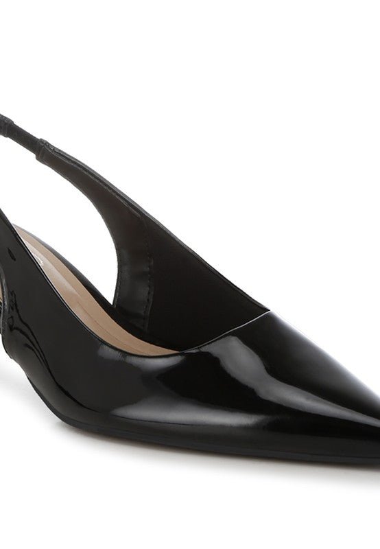 Pentas Kitten Heel Slingback Sandals - Loving It Shop