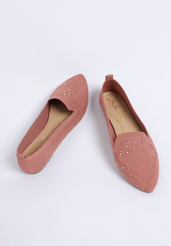 Abedi Rhinestone Embellished Pull Tab Loafers - Loving It Shop