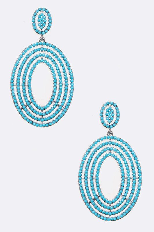 Crystal Oval Drop Iconic Earrings - Loving It Shop