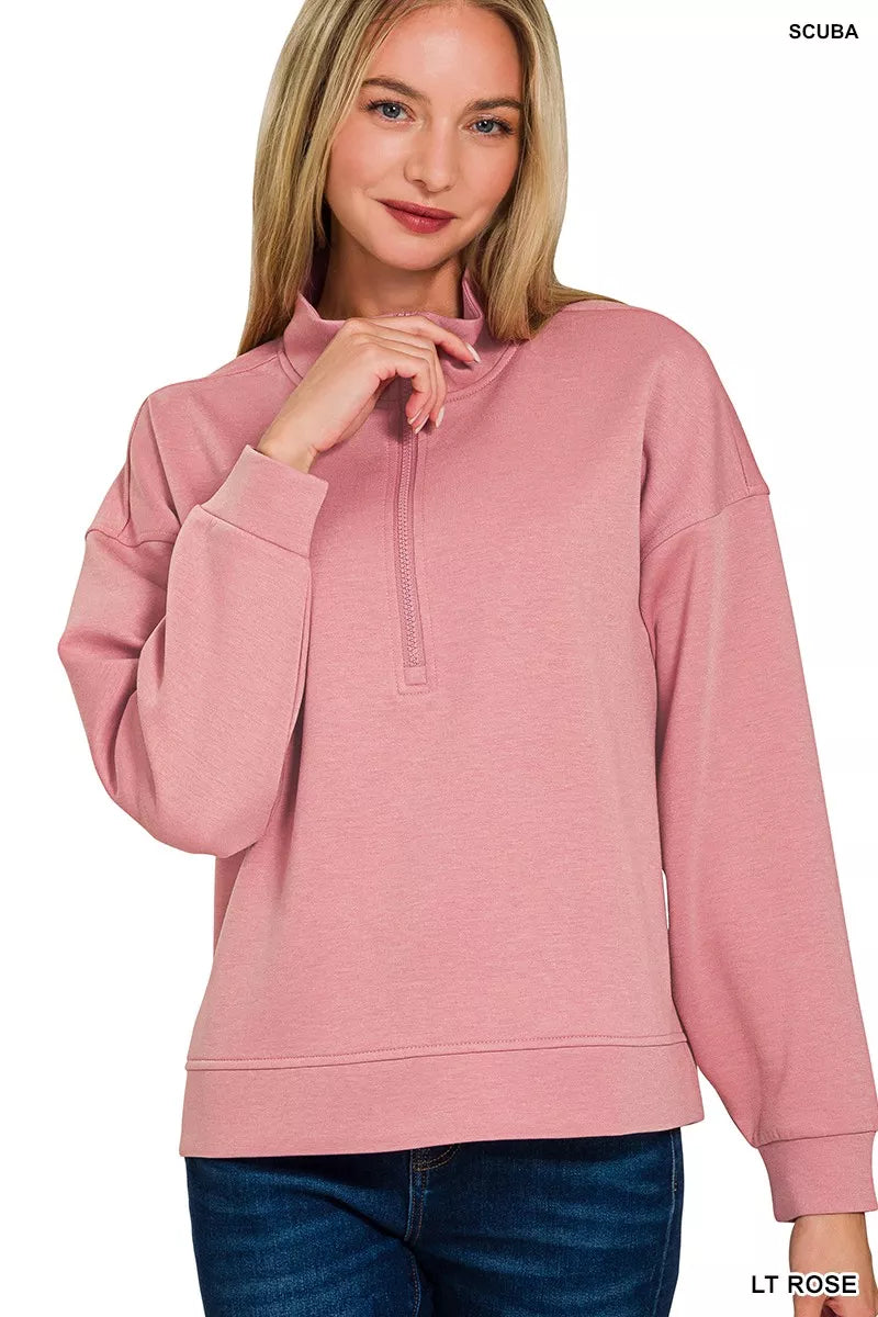 I am a Fashion Junky Scuba Half Zip Pullover and Jogger Set