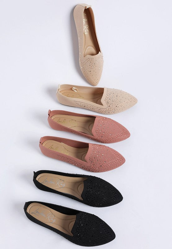 Abedi Rhinestone Embellished Pull Tab Loafers