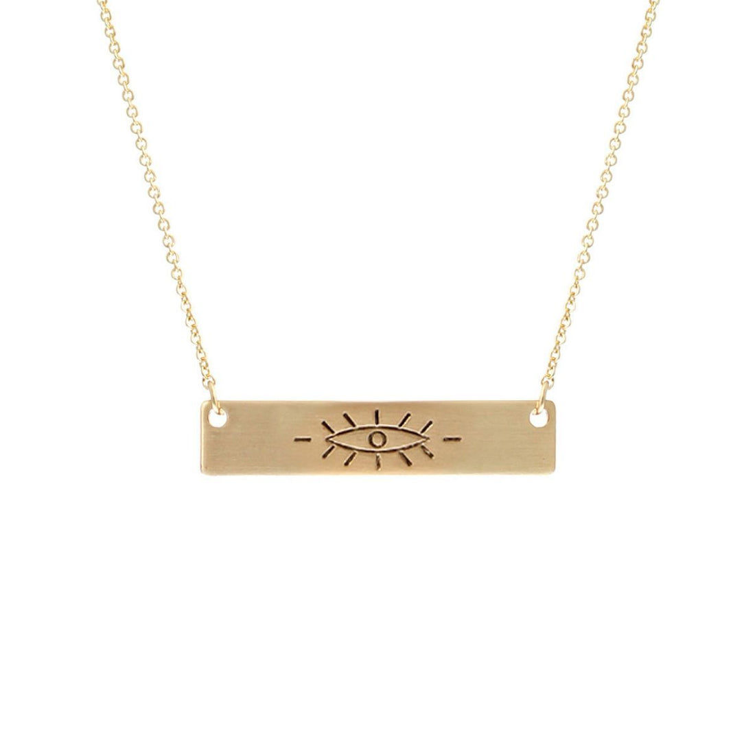 Statement Gold Evil Eye Necklace Stylish Fashion Jewelry Accessory