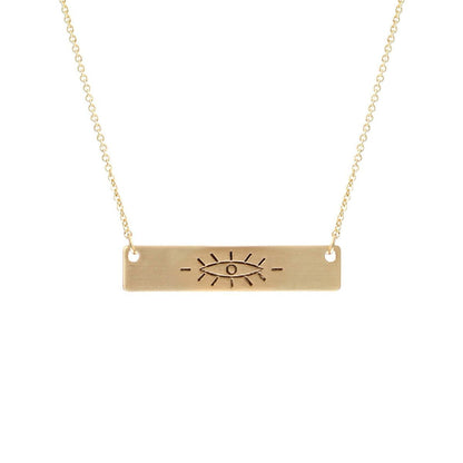 Statement Gold Evil Eye Necklace Stylish Fashion Jewelry Accessory